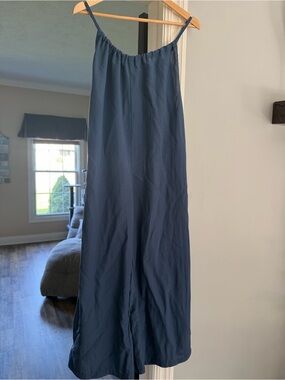 Navy Blue Slip Jumpsuit- Simple Spaghetti Strap
